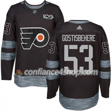 Adidas Maillot de Hockey Philadelphia Flyers Shayne Gostisbehere 53 1917-2017 100th Anniversary Noir Authentic - Homme